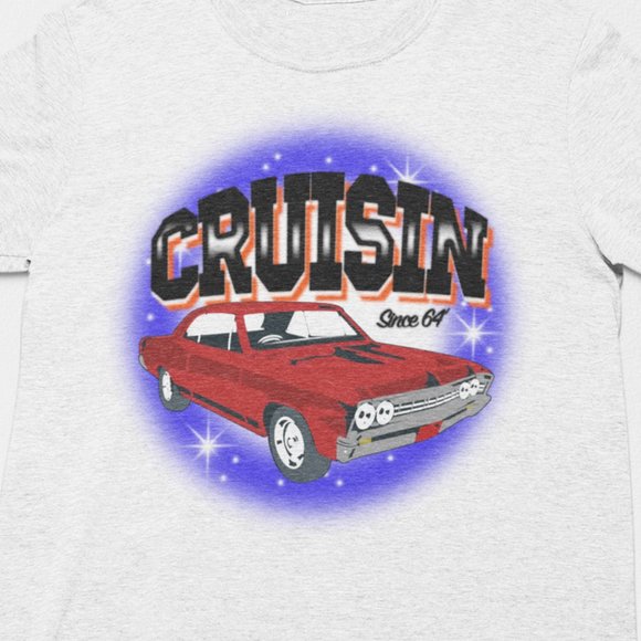 Cruisin Since 64' Shirt, Grey, Old School, Chevy, Eazy E - Picture 2 of 2